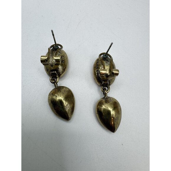 Heidi Daus Signature Style Crystal Drop Earrings Pierced With Omega Back - Picture 4 of 8